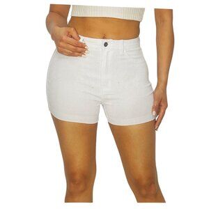 Womens White Denim Shorts 2XL Lover Brand Fashion Cotton & Spandex Blend